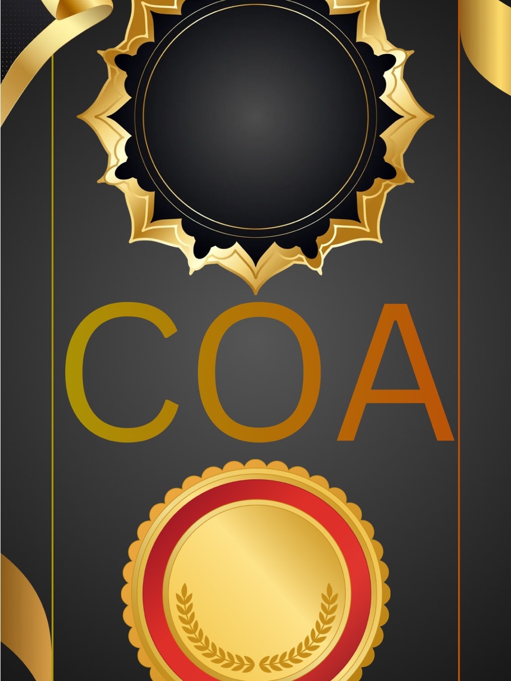 COA CERTIFICATE OF AUTHENTICITY